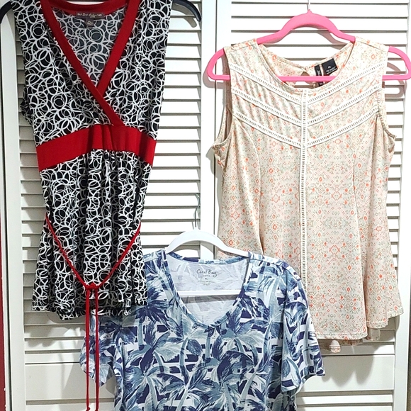 Womens tops 3 pk bundle. Size Petite Large - Picture 2 of 12